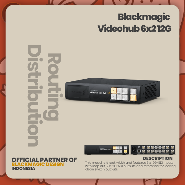 Blackmagic Videohub Mini 6x2 12G